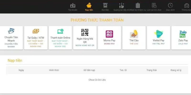 Lưu ý cần biết khi thực hiện nạp tiền 8Kbet 